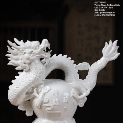 TƯỢNG RỒNG BẠCH ĐỊNH - SỨ TRẮNG